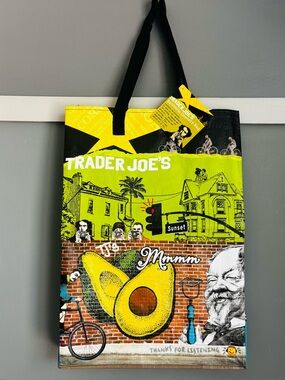Trader Joe's Avocado Graphic Tote Bag - Yellow & Green